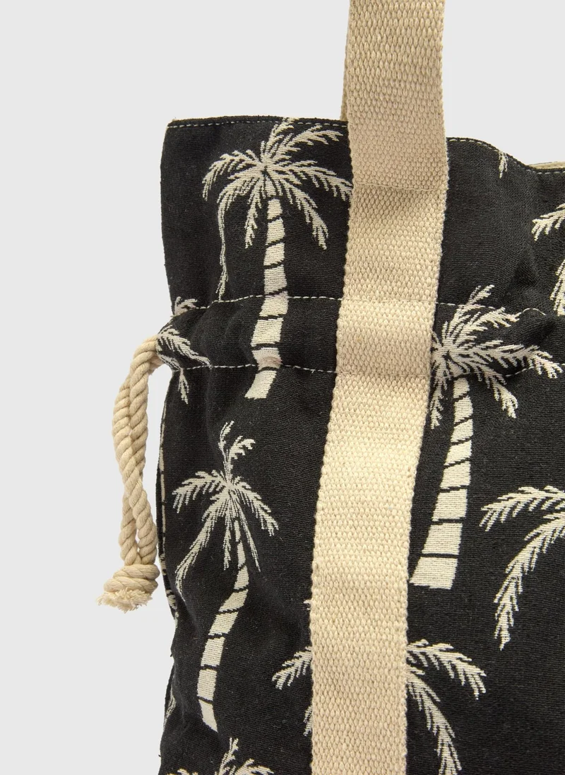 ماتلان Black Palm Tree Beach Bag